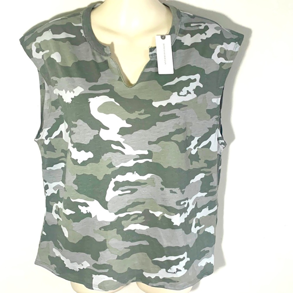 Anthropology Chaser Camouflage Top Size S NWT